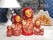 Matriochka poupée russe gigogne bordeux en bois peint à la main, collection Émotions, décor floral folklorique, 5 poupées