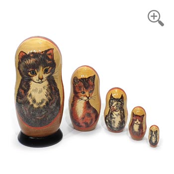 Cat Matryoshka Russian Nesting Dolls