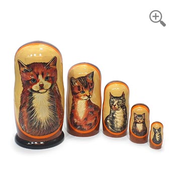 Cat Matryoshka Russian Nesting Dolls
