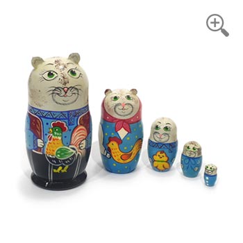 Cat Matryoshka Russian Nesting Dolls