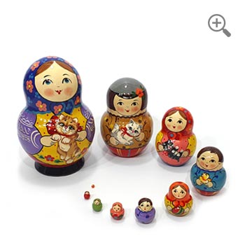 Matryoshka cats Russian Nesting Dolls