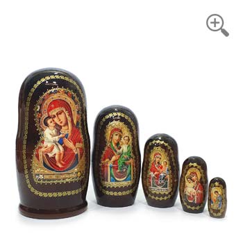 Icons matryoshka Russian nesting dolls