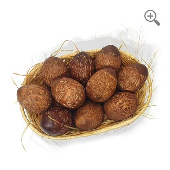 Hand-Carved Wooden Easter Egg